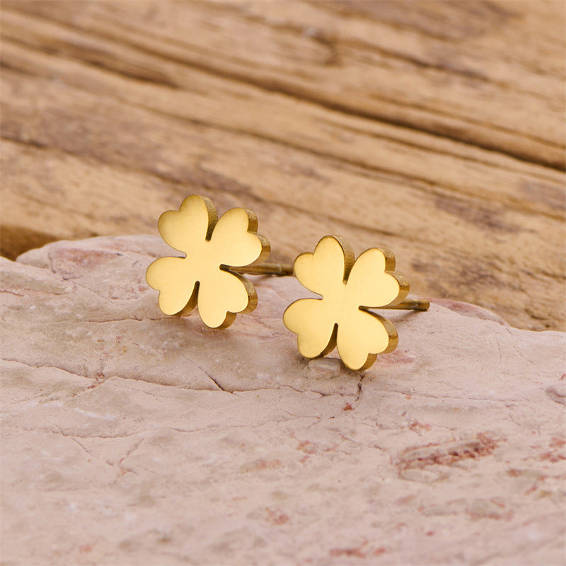 Wholesale Stainless steel heart irregular earrings